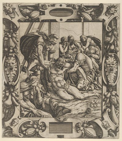 Avsättning av korset, ca. 1544. av Jean Mignon