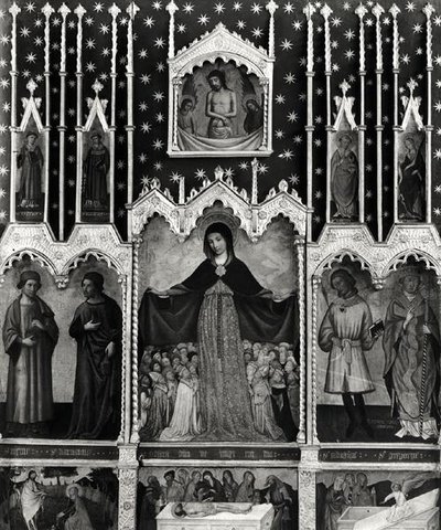 Virgin of Mercy, ca 1429 (se även detalj 167594) (tempera på panel) av Jean Mirailhet