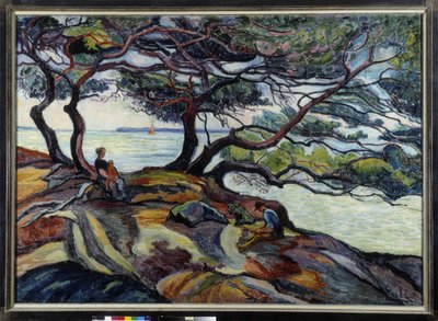 Iles of Hyeres sedan Kap Brenat av Jean Misceslas Peske
