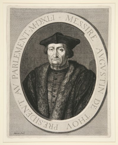 Augustin de Thou, president i Paris parlament från 1535 till 1544 av Jean Morin