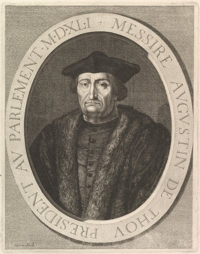 Augustin de Thou, talman i parlamentet. av Jean Morin