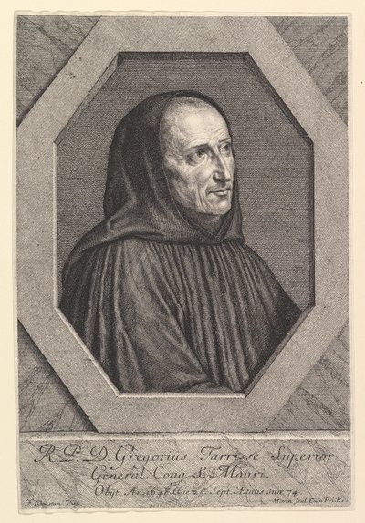 Dom Gregoire Tarrisse, överordnad general för kongregationen Saint-Maur. av Jean Morin