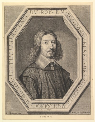 Michel Le Tellier, kungens rådgivare, 1620-50. av Jean Morin