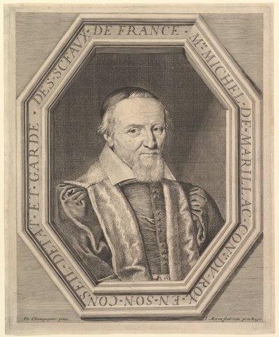 Michel de Marillac, statsråd och sigillvaktare, 1600-talet. av Jean Morin