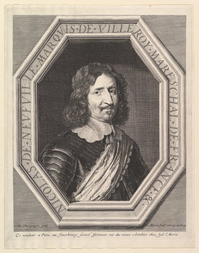 Nicolas de Neuville, markis de Villeroy. av Jean Morin