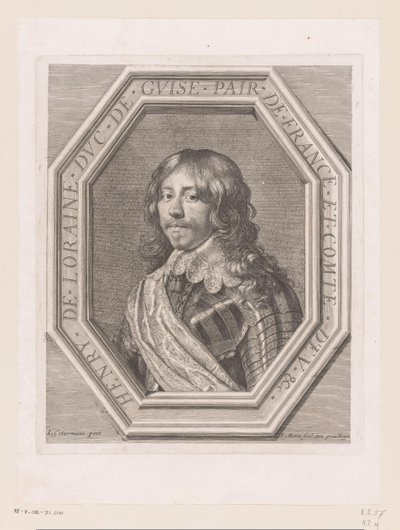 Porträtt av Henrik II de Lorraine, hertig av Guise av Jean Morin
