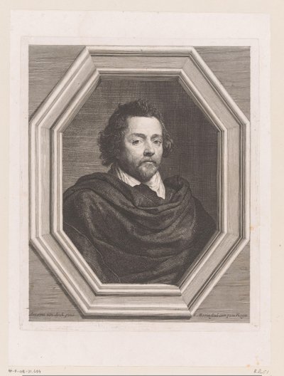 Porträtt av Nicolas Chrystin av Jean Morin