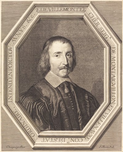 Francois de Villemontee av Jean Morin after Philippe de Champaigne