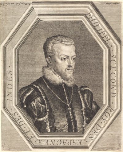 Philippe II, kung av Spanien av Jean Morin after Titian
