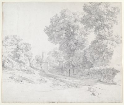Ekar längs Appian Way nära Albano av Jean Paul Flandrin