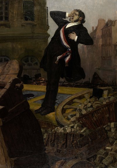 Vice Alphonse Baudins död den 3 december 1851 1902. av Jean Paul Laurens