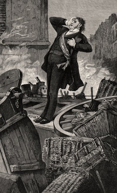 Baudins död - illustration från Histoire d
