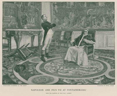 Napoleon och Pius VII i Fontainebleau av Jean Paul Laurens