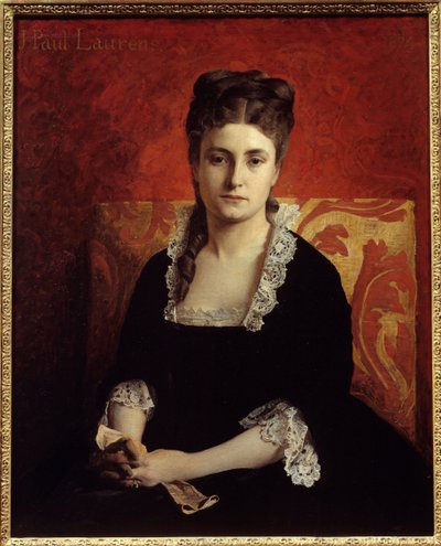 Porträtt av kvinna. Målning av Jean Paul Laurens (1838-1921) av Jean Paul Laurens