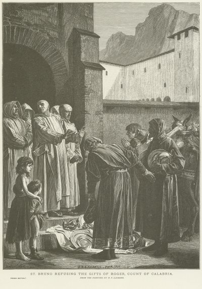 St Bruno vägrar gåvorna från greven av Kalabrien av Jean Paul Laurens