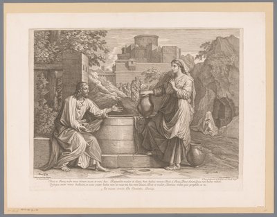 Kristus och den samaritanska kvinnan av Jean Pesne