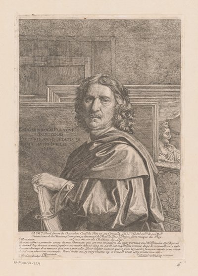 Porträtt av Nicolas Poussin av Jean Pesne