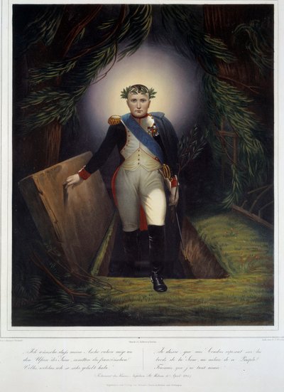 Porträtt till fots av Napoleon I (1769 - 1821) från hans grav. Jean Jacques Werner (1791-1849) och Jean Pierre Marie Jazet (1788-1871) av Jean Pierre Marie Jazet
