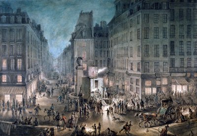 Parad på Place de LEcole, 1823 av Jean Pierre Norblin de La Gourdaine