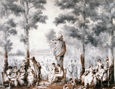 Tuileriernas terrass, 1807 av Jean Pierre Norblin de La Gourdaine