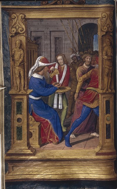 Pilatus tvättar sina händer från Bastard Letters, ca 1490-1510 av Jean Poyet