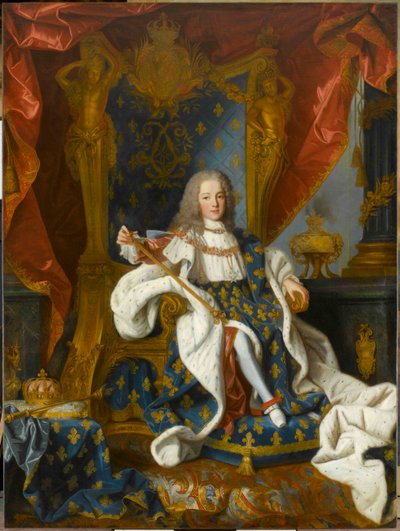 Porträtt av Ludvig XV 1710-1774 kung av Frankrike, vid 9 års ålder, 1719. av Jean Ranc