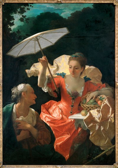 Vertumna och Pomona (målning på duk) av Jean Ranc