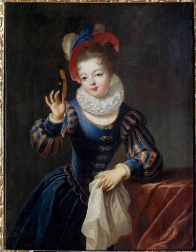 Ung flicka i masken Målning av Jean Raoux (1677-1734) 1700-talet. av Jean Raoux