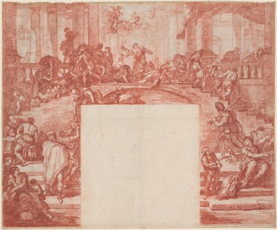 Kristus renar templet (efter Luca Giordano) av Jean Robert Ango after Luca Giordano