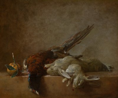 Stilleben med spel av Jean Baptiste Simeon Chardin