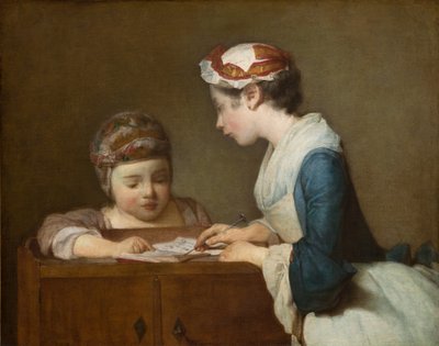 Den lilla skolfröken av Jean Baptiste Simeon Chardin