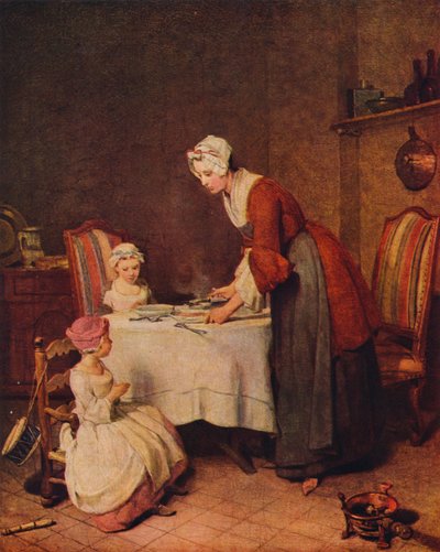 Grace eller Le Benedicite fransk titel, c1740. av Jean Baptiste Simeon Chardin
