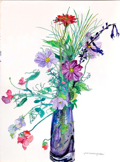Jerrys vas, 2010 (akvarell  tusch på papper) av Jean Swan Gordon