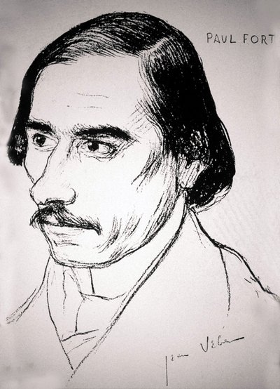 Paul Fort, ca 1900 (teckning) av Jean Veber