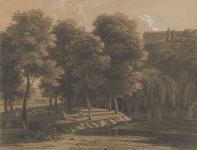 Klassiskt landskap med en herde, 1803. av Jean Victor Bertin