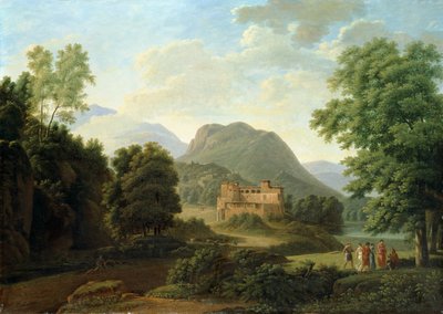 Toskanskt landskap, 1827 av Jean Victor Bertin