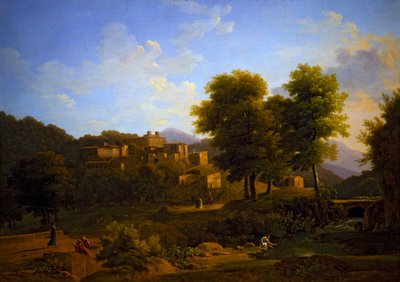 Utsikt över en stad i Sabine Hills av Jean Victor Bertin