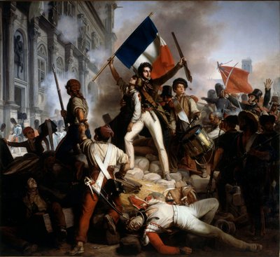 Strid på Hotel de Ville, 28 juli 1830 av Jean Victor Schnetz
