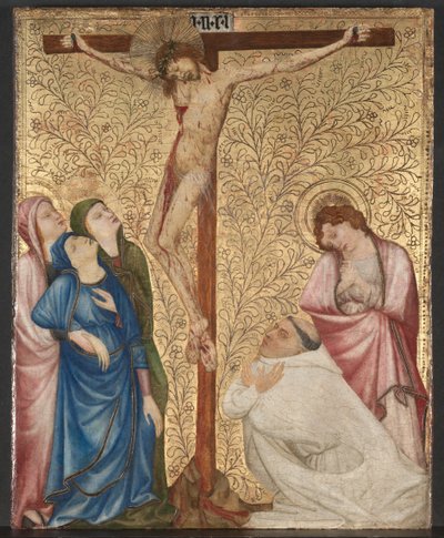 Golgata med en kartusianermunk, ca 1389-95 (olja på ekpanel) av Jean de Beaumetz