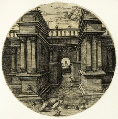 Apen bunden på en innergård av Jean de Gourmont