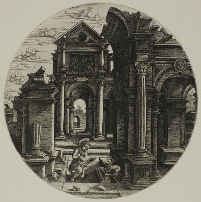 Spädbarnet Johannes Döparen av Jean de Gourmont