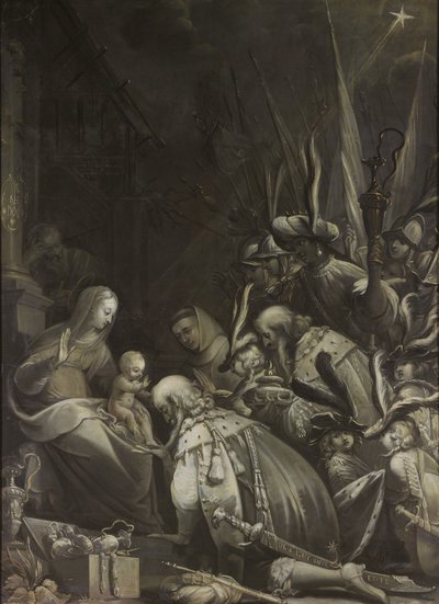 Tillbedjan av männen, 1636 av Jean de Saint Igny