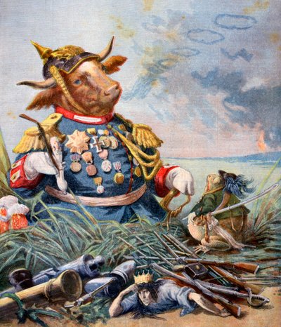 Grodan och oxen, 1893 av Jean de la Fontaine