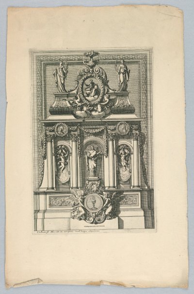 Design för Tabernacle, från "Tabernacles" av Jean le Pautre