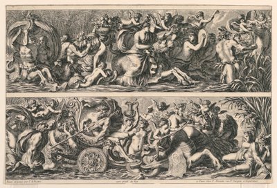 Två friser, från "Fiezes Foliage and Other Ornaments" av Jean le Pautre