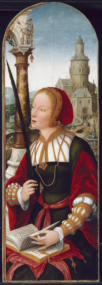 Sankta Barbara, ca 1520 av Jean the Elder Bellegambe