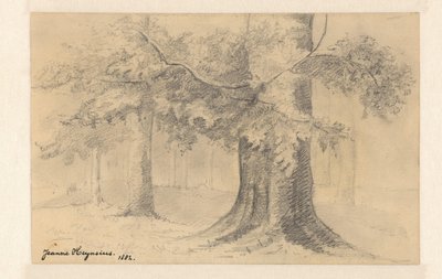 Landskap med träd av Jeanne Marie Heynsius (signed by artist)