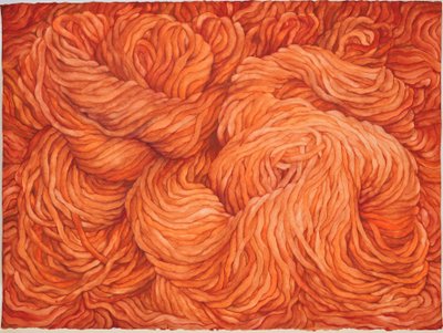 Wool Burnt Sienna, 2013 (gouache på papper) av Jeanne Maze