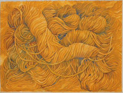 Wool Ochre Yellow, 2013 (Gouache på papper) av Jeanne Maze