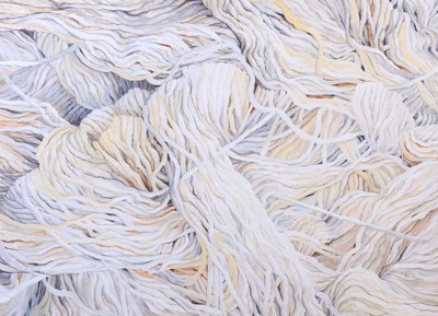 Wool White, 2013 (gouache på papper) av Jeanne Maze